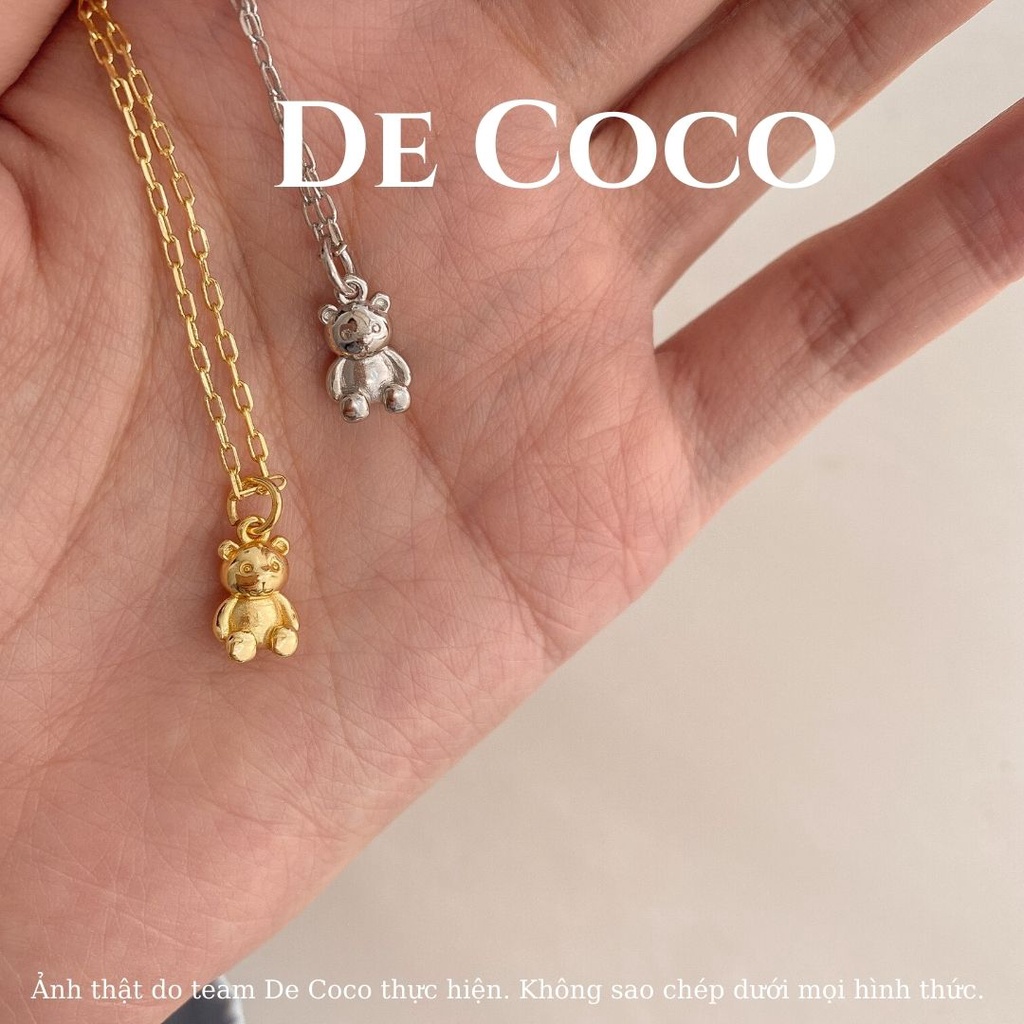 [KHÔNG ĐEN GỈ] Vòng cổ titan hình gấu, dây chuyền Ice Bear decoco.accessories