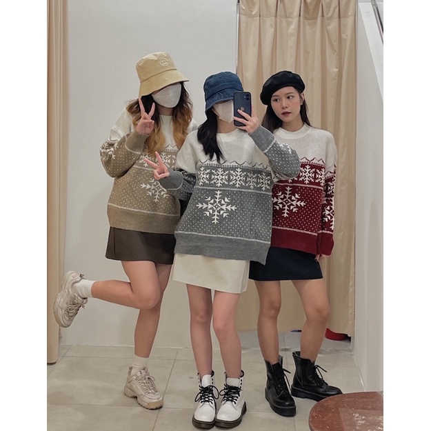 áo len hoạ tiết bông tuyết LEN151 LOLLIE STUIDO
