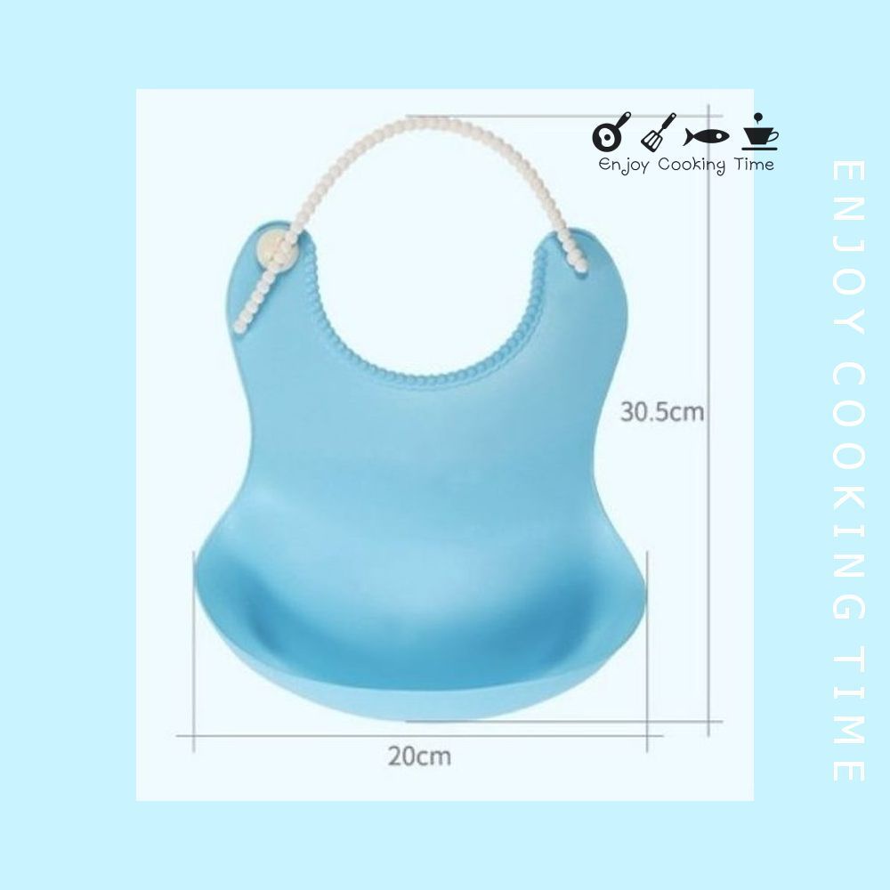 Yếm ăn silicon có máng tiện lợi cakeshop hcm