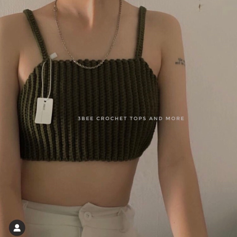 Áo dây len Basic Top handmade crochet