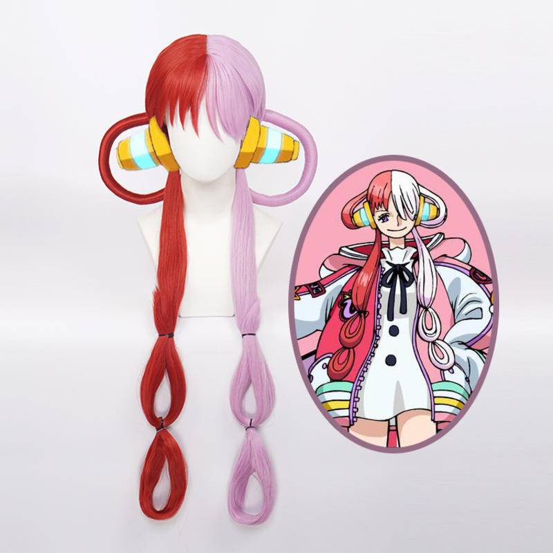 Bộ Tóc Giả Màu Đỏ Dùng Hóa Trang Nhân Vật Uta Uta Trong One Piece
