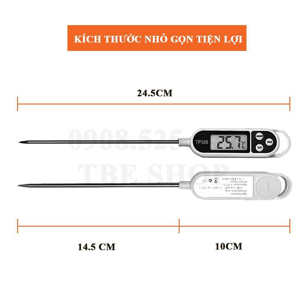 Nhiệt kế nấu ăn, nhiệt kế do nước pha sữa, nấu ăn cho bé, thép không rỉ