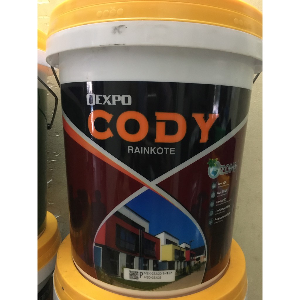 Sơn Nước Ngoại Thất Oexpo Cody Rainkote 1L (Pha màu theo bộ sưu tập 900 màu, các bạn inbox mình nhé)