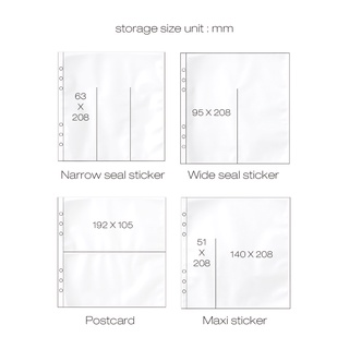 a5 Binder có kích thước rộng refill paper(10 sheet)