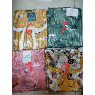 PIJAMA💕Bộ lụa tiểu thư tay ngắn quần dài