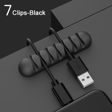 Kẹp silicon quấn giữ dây cáp USB/tai nghe linh hoạt đa năng sắp xếp gọn gàng