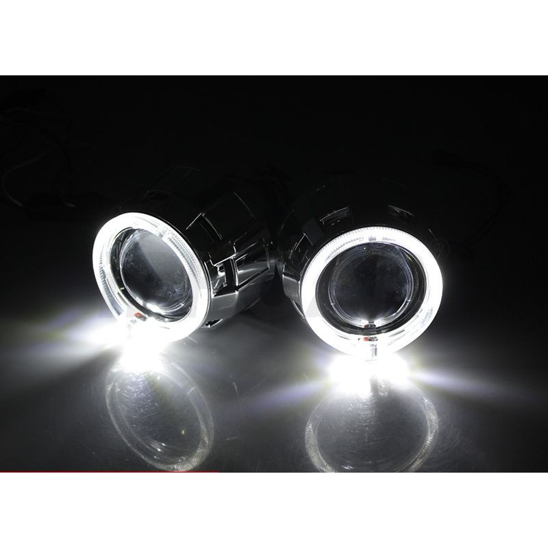 Bộ 2 gương cầu 2.5 2 viền tròn sáng 6000k 12v 55W