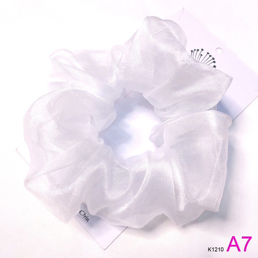 Dây buộc tóc scrunchies bong bóng loại đẹp nhiều màu Orin K1210