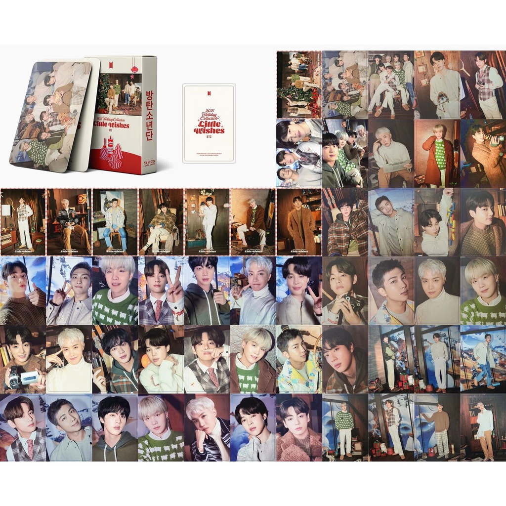 Hộp 54 ảnh thẻ lomo KPOP BTS FREE FIRE Photocard Lomo Card