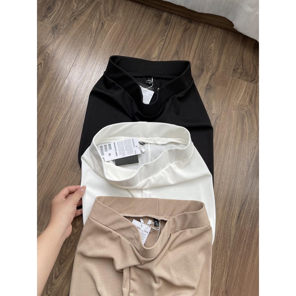 Quần legging đùi nữ cạp cao DOLOXI đùi ngố vải tăm lạnh Q820