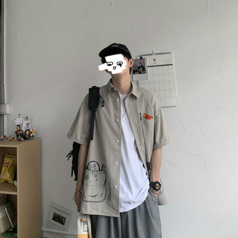 Áo sơ mi ngắn tay phong cách trẻ trung cá tính cho nam | BigBuy360 - bigbuy360.vn