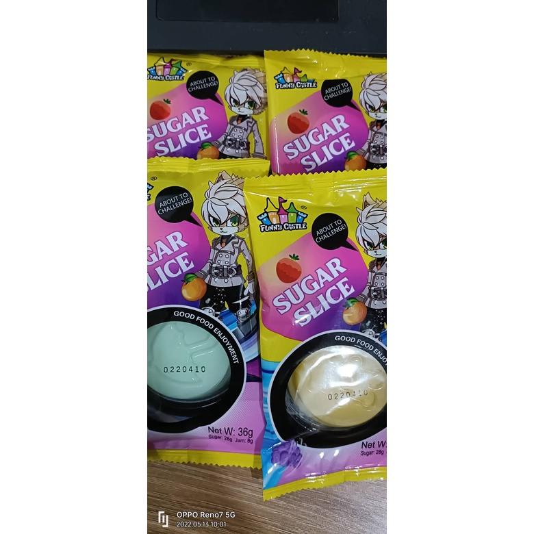 [ Ăn vặt trẻ em ] Combo 20 gói Kẹo thạch Pudding SUGAR SLICE kết họp trò chơi cắt ghép kèm nhân mứt siêu ngon