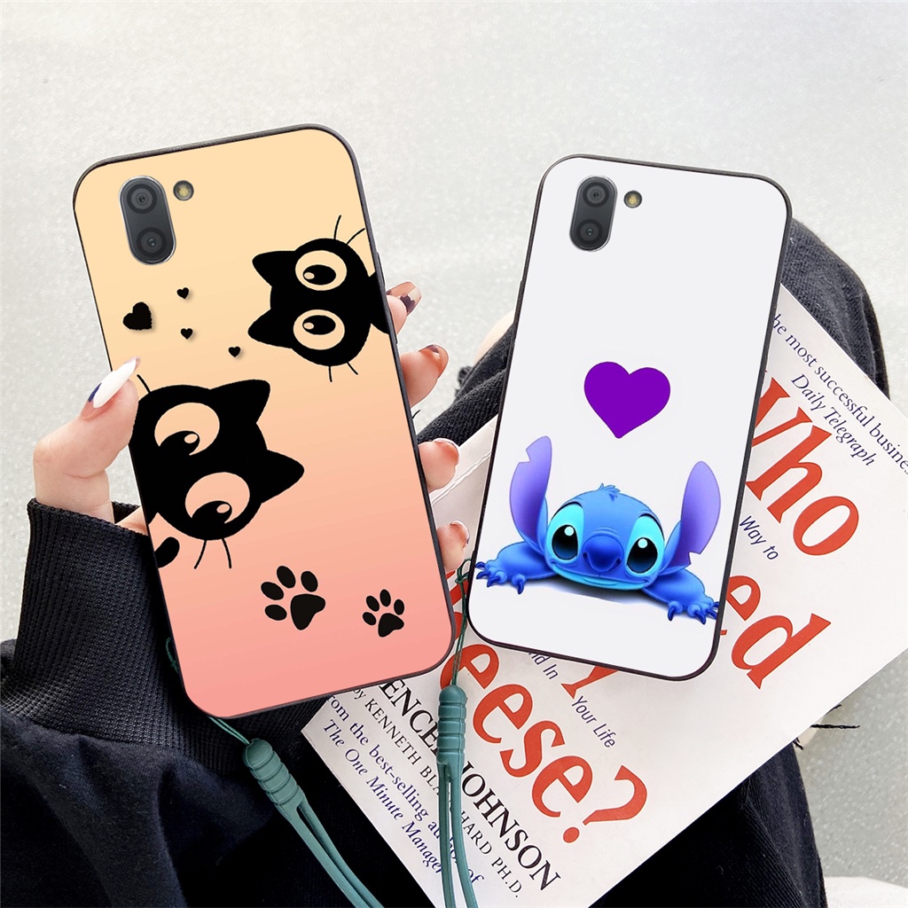 Ốp Điện Thoại In Hình Hoạt Hình Có Dây Đeo Cho SHARP Aquos R2 SH-03K SHV42 R3 R6 Aquos R/SHV39/SH-03J