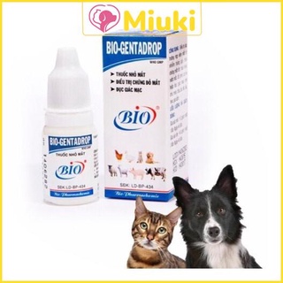 Thuốc nhỏ mắt cho chó mèo bio - gentadrop 10ml