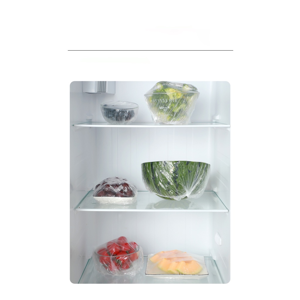 Màng bọc thực phẩm co giãn siêu dai có chun hình túi gấu set 100 chiếc - Max Siêu thị tiện ích
