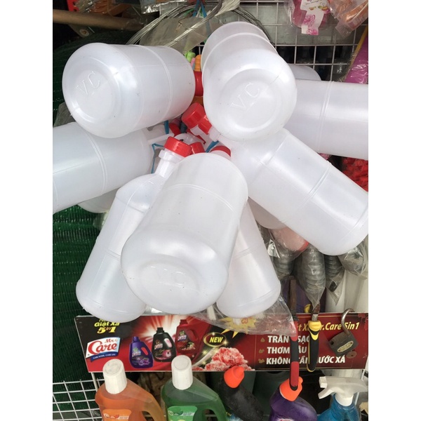 Can nhựa trắng vuông tròn 1L,2L