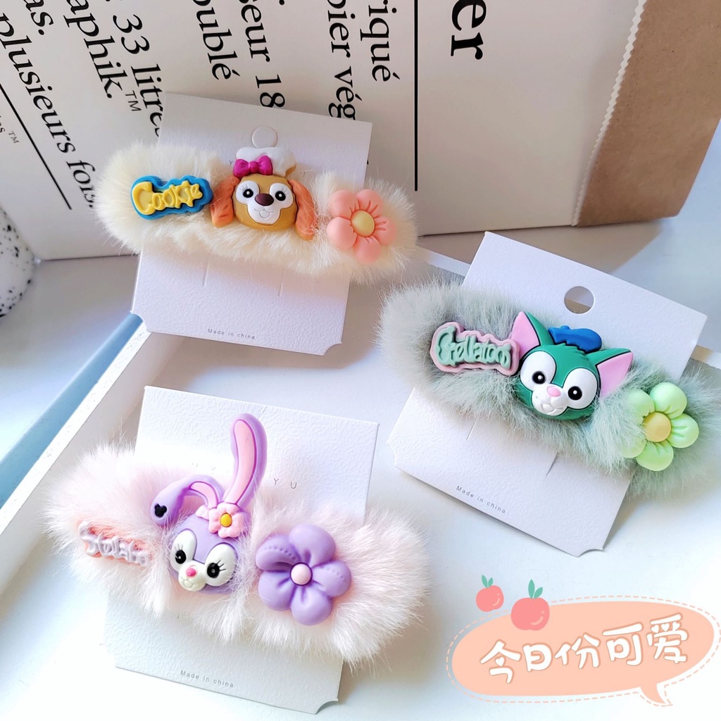 Dây buộc tóc vải bông họa tiết hoạt hình phong cách Hàn Quốc thời trang thu đông cho nữ 2021