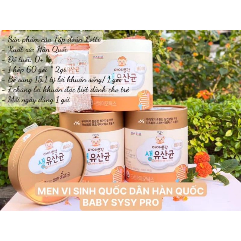 Combo 30 gói men sysy baby hàn quốc cho trẻ 0-24 tháng