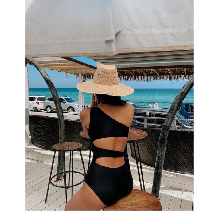 [ MẪU MỚI+ ẢNH THẬT] Bikini liền mảnh, bộ bơi nữ cột eo gợi cảm trắng, đen.