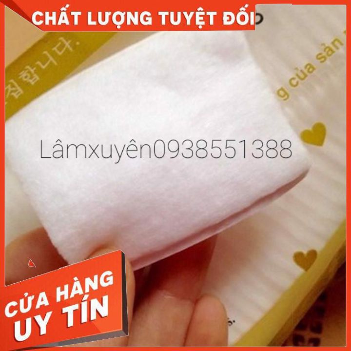 Bông Tẩy Trang HOA MIS 90 miếng FREESHIP thiết kế mặt vuông viền ,bông mềm mịn ,không kích ứng da sài cực đã [tận gốc]