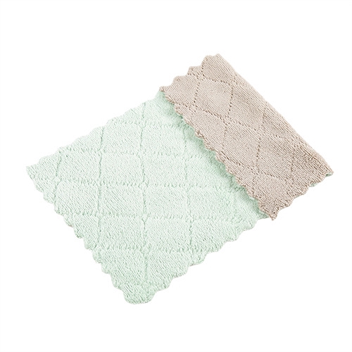 25*15cm Kitchen Dish Cloth Double-Sided Thicken Non-sticky No shed hair rectangle random delivery