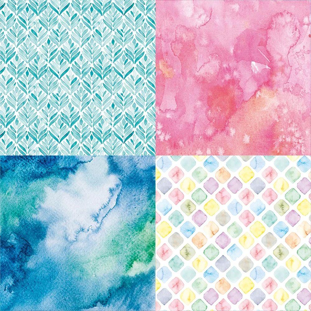 AUGUSTINA Set 24 Tấm Thẻ Giấy 6 &quot;X6&quot; Trang Trí Sổ Tay