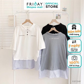 Áo polo pha kẻ Friday
