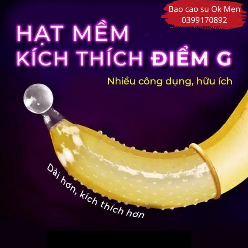 Bao Cao Su OLO 001 Có Hạt Ngọc Trai Mềm Tăng Kích Cỡ 1.5cm, BCS Siêu Mỏng, Nhiều Gel