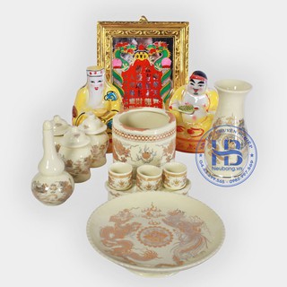 Bộ đồ thờ thần tài vàng bé