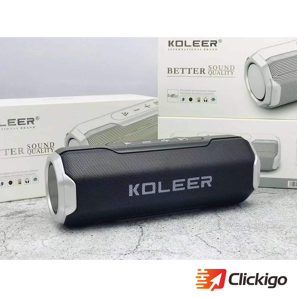 Loa bluetooth không dây Koleer mini vỏ nhôm nghe nhạc hay âm thanh chất lượng hỗ trợ cắm thẻ nhớ và usb