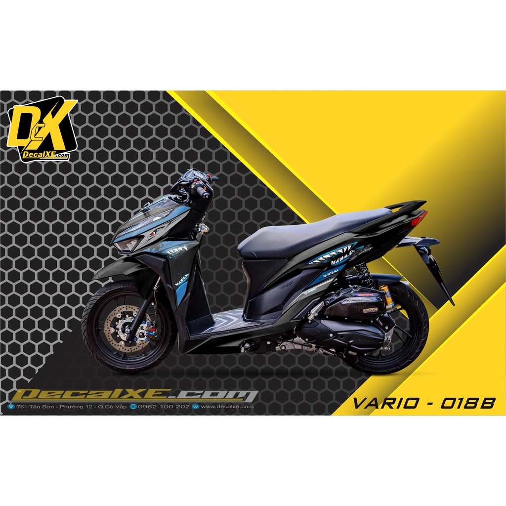 Tem dán xe VARIO | Chất Liệu Decal Cao Cấp Chống Nước, Bền Màu, Cắt Khuôn Sẵn Dễ Dán | VARIOTK0018