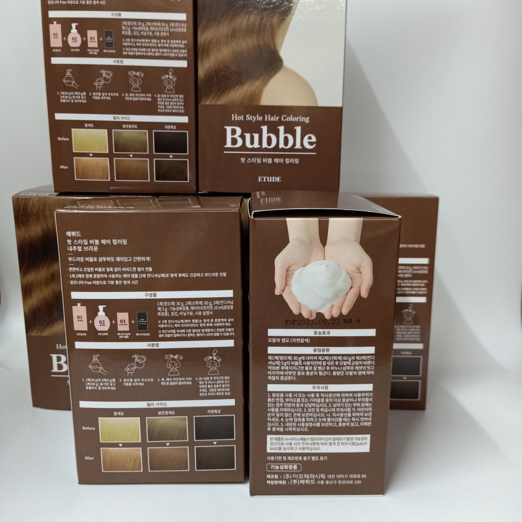 Gội Nhuộm Tóc Etude Bubble Hot Style Hair Coloring 60g (Hộp)