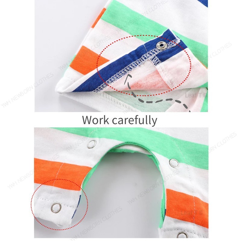 Bộ Áo Liền Quần In Hoạt Hình Dễ Thương Cho Trẻ Sơ Sinh 0-18 Tháng Tuổi