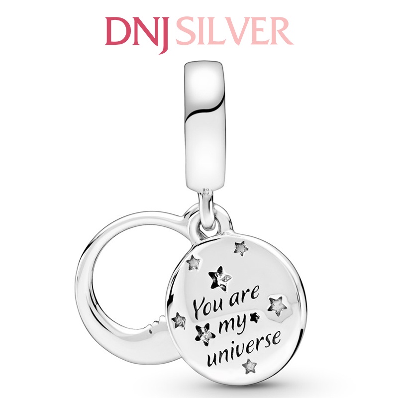 [Hàng cao cấp] Charm bạc 925 cao cấp, hàng chuẩn bạc - Charm Sleeping Moon and Stars thích hợp để mix vòng tay charm