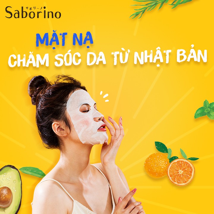 ( HÀNG TẶNG KHÔNG BÁN ) QT Mặt Nạ Dưỡng Ẩm Buổi Sáng Hương Trái Cây Saborino Morning Facial Sheet Mask (1 Miếng)