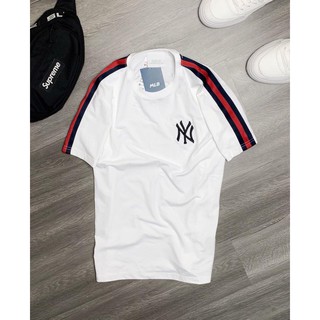 Áo thun M L B viền sọc