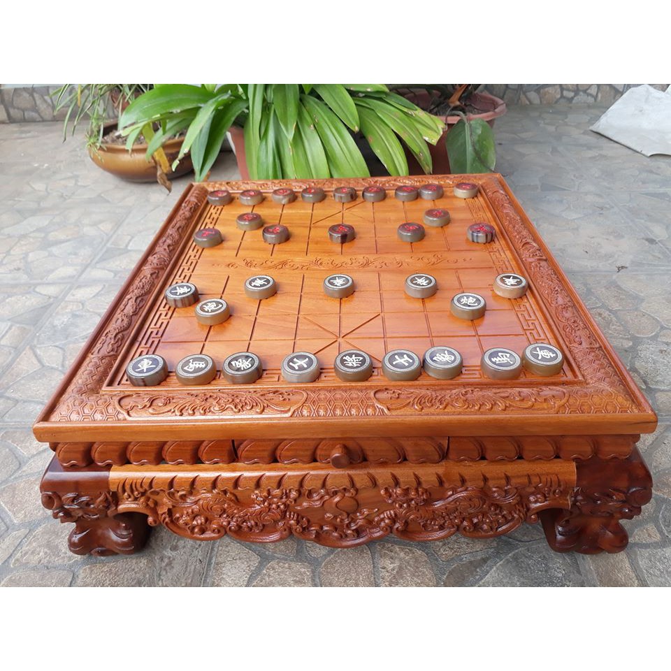 Bàn Cờ Tướng Trạm Rồng Lân Chân Quỳ