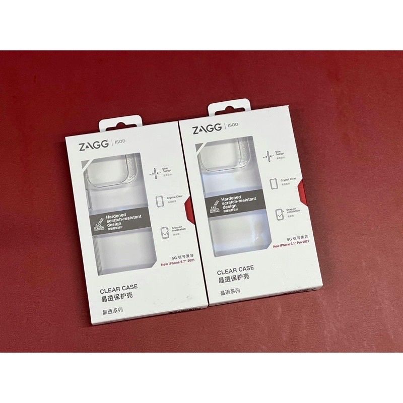 Ốp trong suốt chống sốc , kháng khuẩn ZAGG Clear Case iPhone 13Pro • 13Pro Max