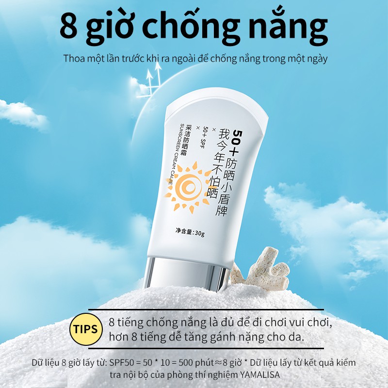 Kem chống nắng YAMALISA làm trắng da không thấm nước và mồ hôi tone up SPF50+ 30g