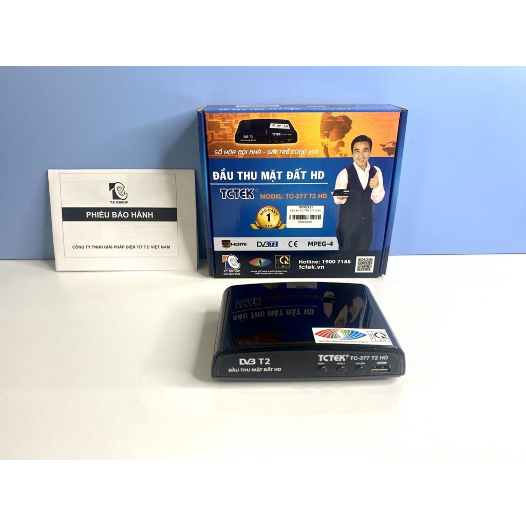 Đầu thu DVB T2 TCTEK TC 377 xem truyền hình miễn phí