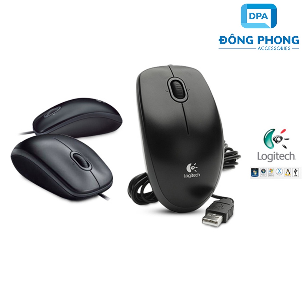 Chuột Có Dây Logitech B100 Chính Hãng