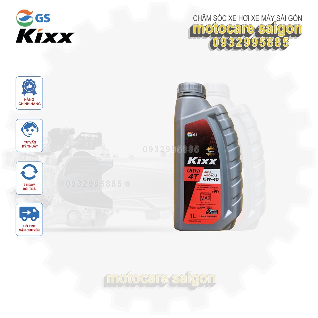 Nhớt Kixx 10W40 Fully Synthentic tổng hợp hoàn toàn nhập khẩu Hàn Quốc