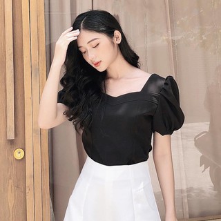 Áo đen tay bồng rosara ta05