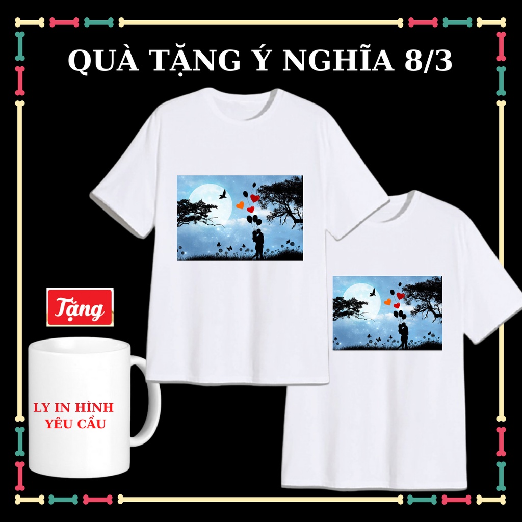 Áo cặp cho nam nữ,đồ đôi, đồng phục cặp thun cot ton co giãn đủ màu sắc