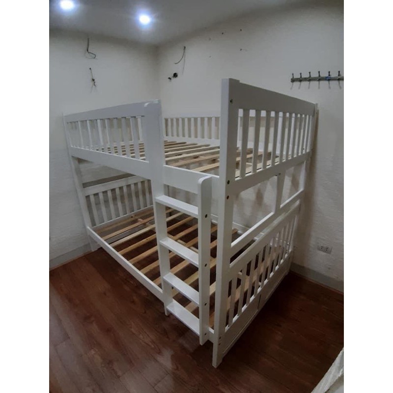 [XẢ HÀNG] Giường Tầng Unit Có Hộc Kéo (1m2)-Trắng | BigBuy360 - bigbuy360.vn