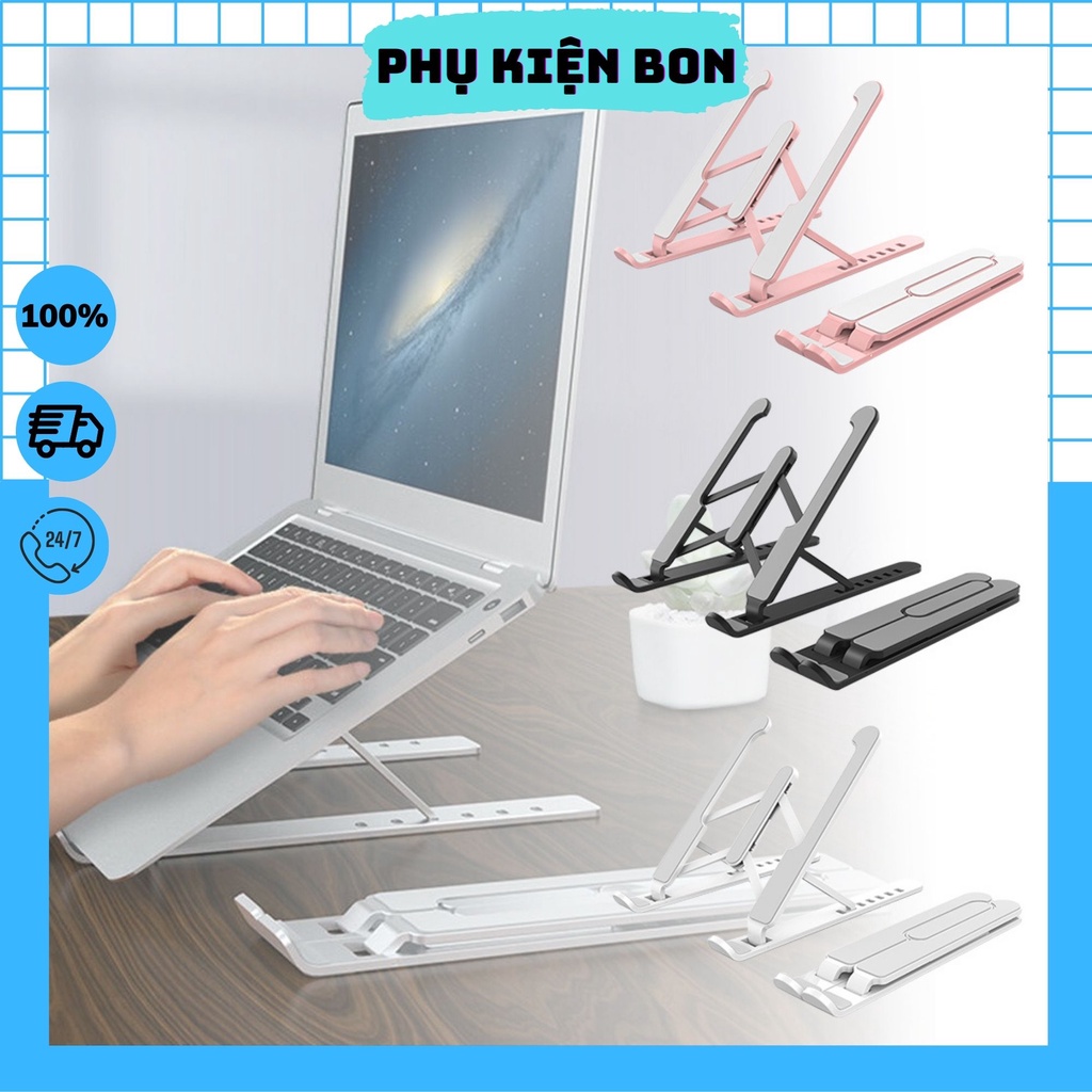 Giá Đỡ Laptop - Giá Đỡ Macbook P1 Gấp Gọn Tản Nhiệt Laptop, Máy Tính Bảng, iPad, Điện Thoại-PHỤ KIỆN BON