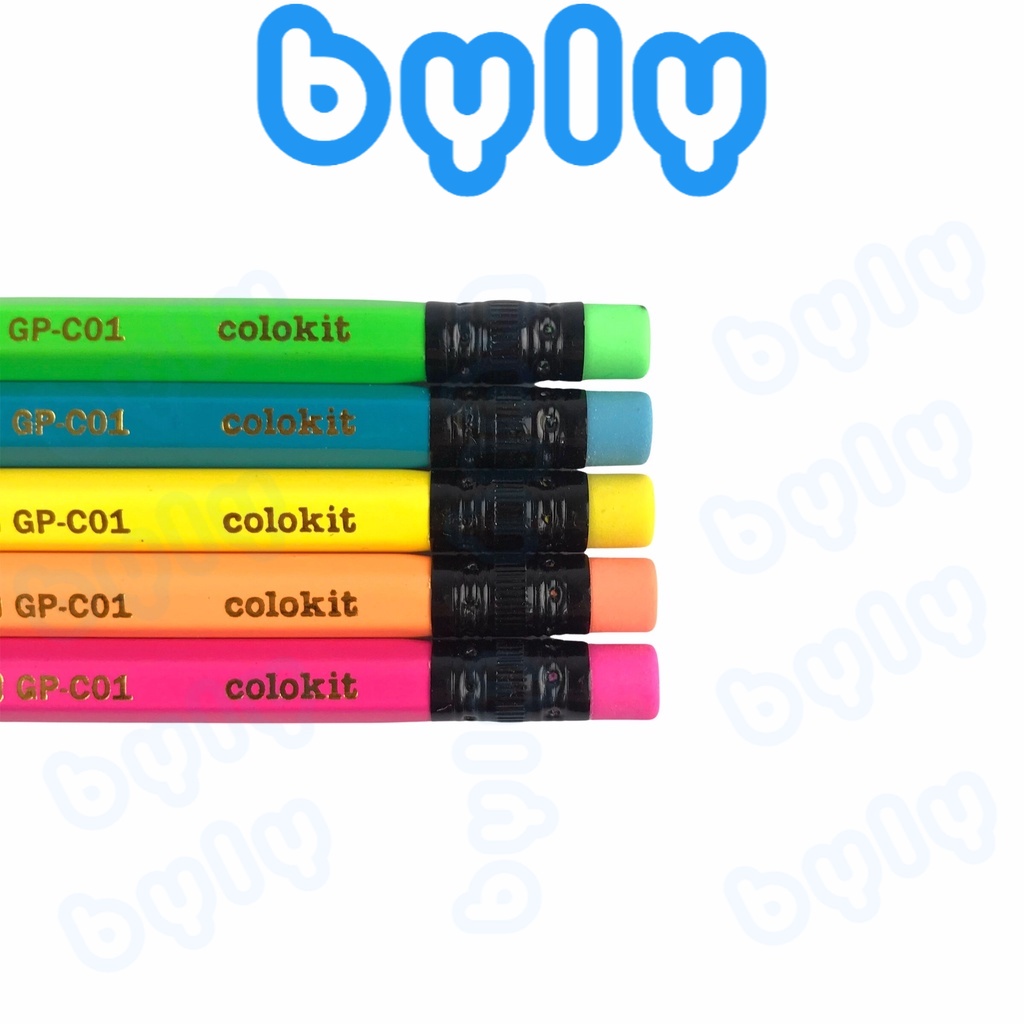 [Ship hoả tốc] Bút chì gỗ (chọn màu) Neon nổi bật 𝑻𝒉𝒊𝒆̂𝒏 𝑳𝒐𝒏𝒈 GP-C01 - ByLy Store