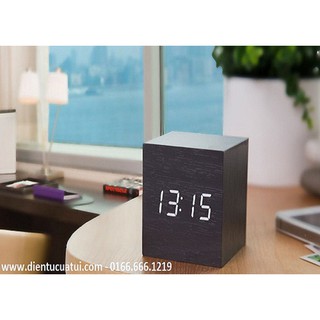 Đồng hồ để bàn led báo thức CUBE
