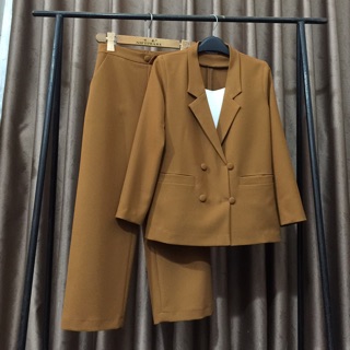 Set blazer quần ống rộng các màu sz