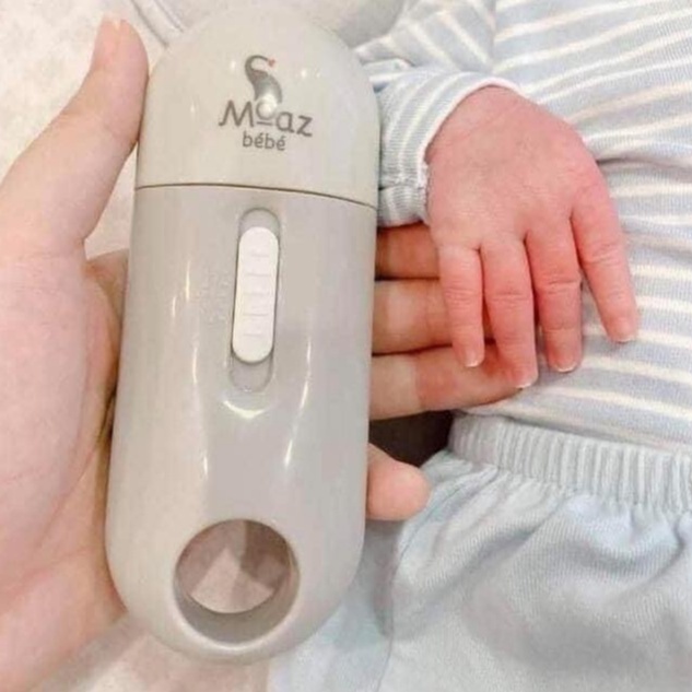 [Bảo Hành 12 Tháng]Máy Dũa Móng Tay MOAZ BEBE MB-015 Với 6 Tấm Mài, Đèn Pin Hỗ Trợ An Toàn Cho Bé.